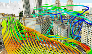 도시 가상화를 통한 도심 바람 시뮬레이션 사례